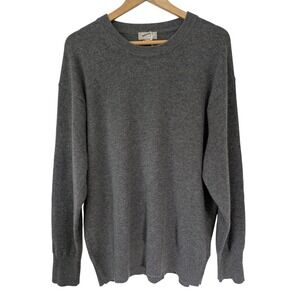 J. Crew Cashmere Relaxed Crewneck Sweater Womens Size M Gray